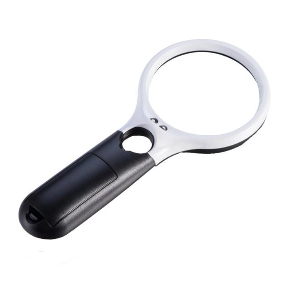 3 LED Light 45X Handheld Magnifier Reading Magnifying Glass Lens Jewelry Loupe - Picture 2 of 5